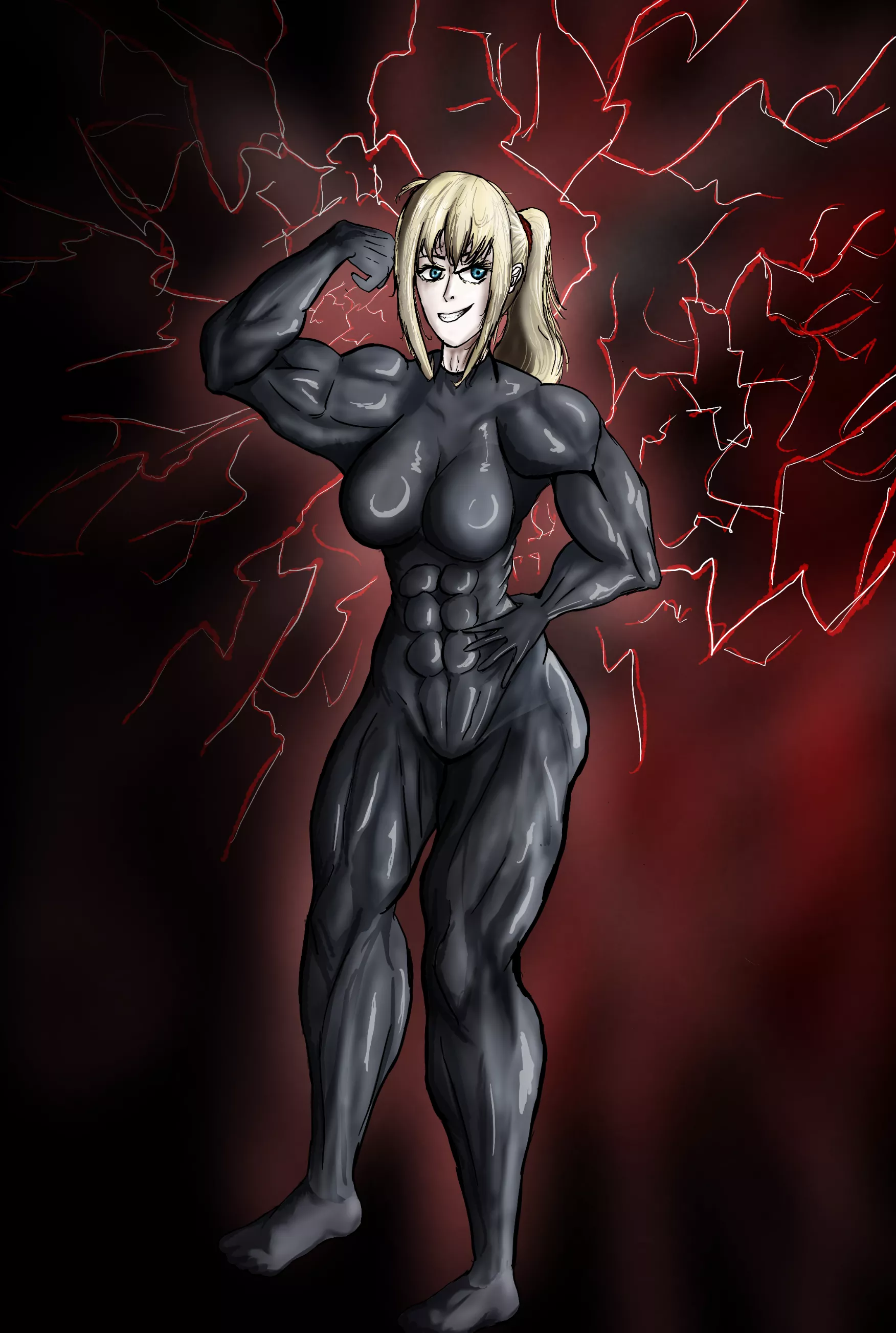 I made Darknes muscular