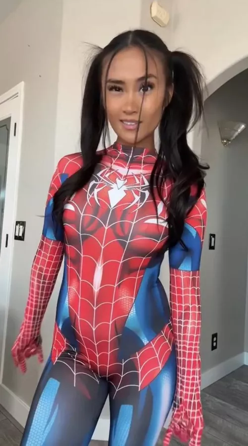 My Spiderwoman cosplay from Spiderman (sunshine)