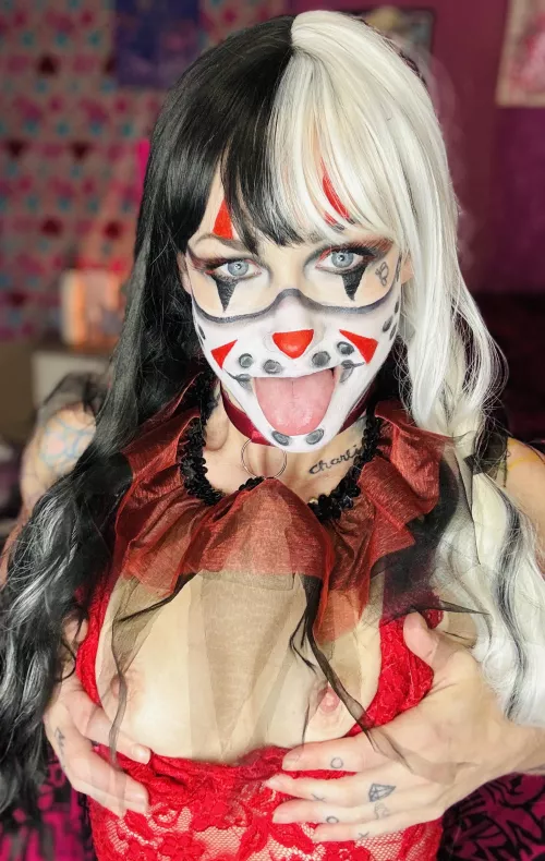 Pigtails are my finishing touch for basically every clown look 