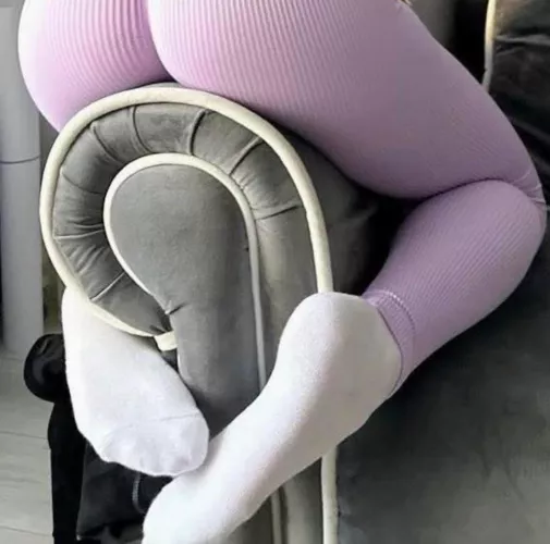 Pink leggings and White socks 