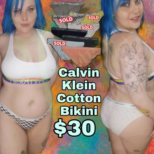 [Selling] CK cotton bikinis. 36 hr standard wear. 2 proof of wear photos. Discreet shipping! 