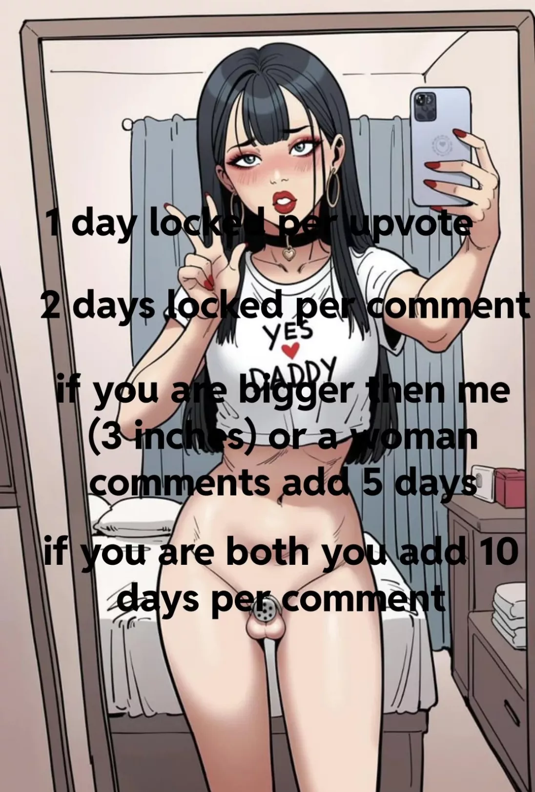 u/slipfall32 got Their Revenge on me. Now i have to stay in chastity for a really Long Time! No comment Limit.