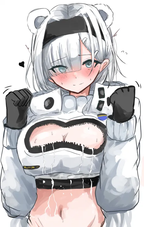 Aurora got her clothes dirty from someone shooting their cum on her (by sunaneko_oekaki)