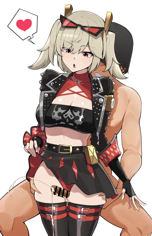 Burnice giving a thighjob