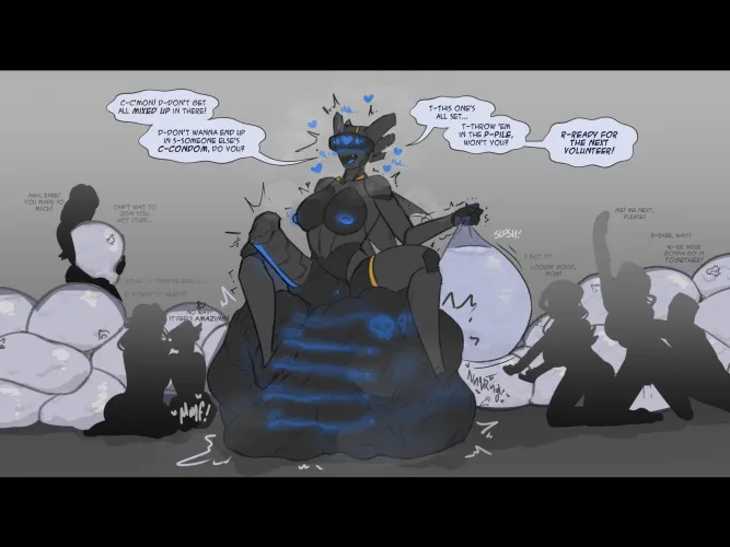 Fun part of getting the churn upgrade is the amount of eager sluts it draws in~ (Art by Churnstyle)