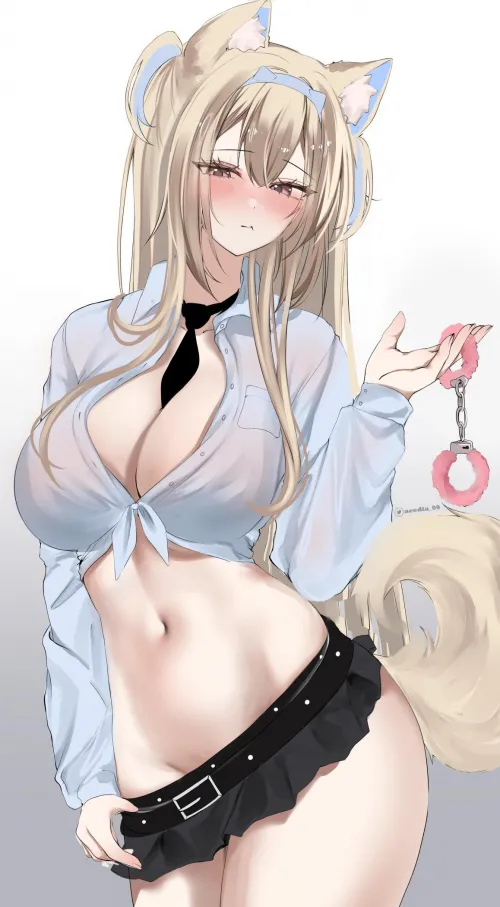 Fuwawa with handcuffs