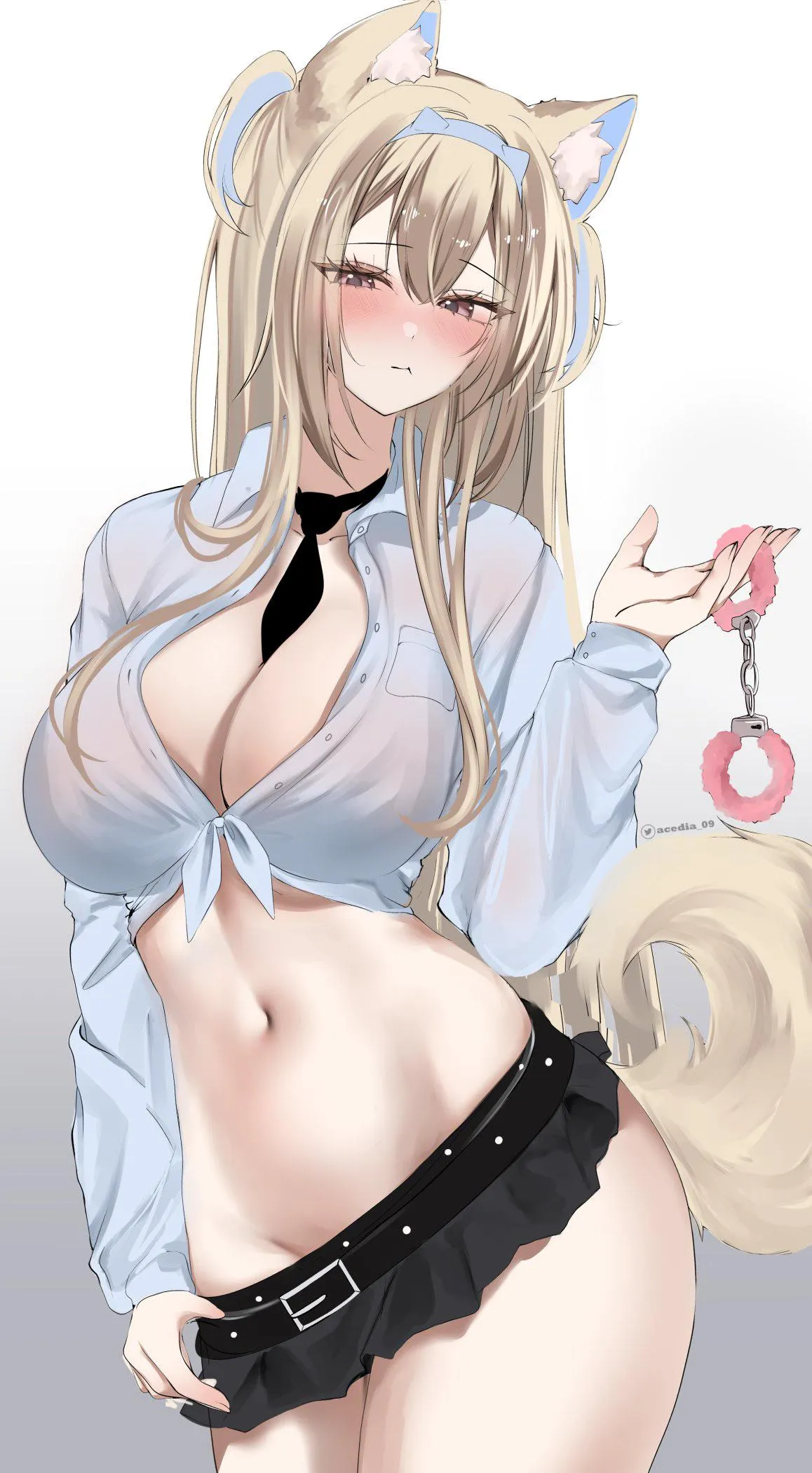 Fuwawa with handcuffs