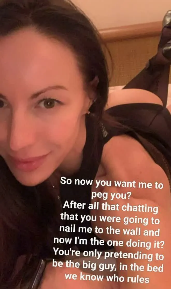 I wouldn't stop just cause you can't take a muscular Momma pegging you, grow up ffs