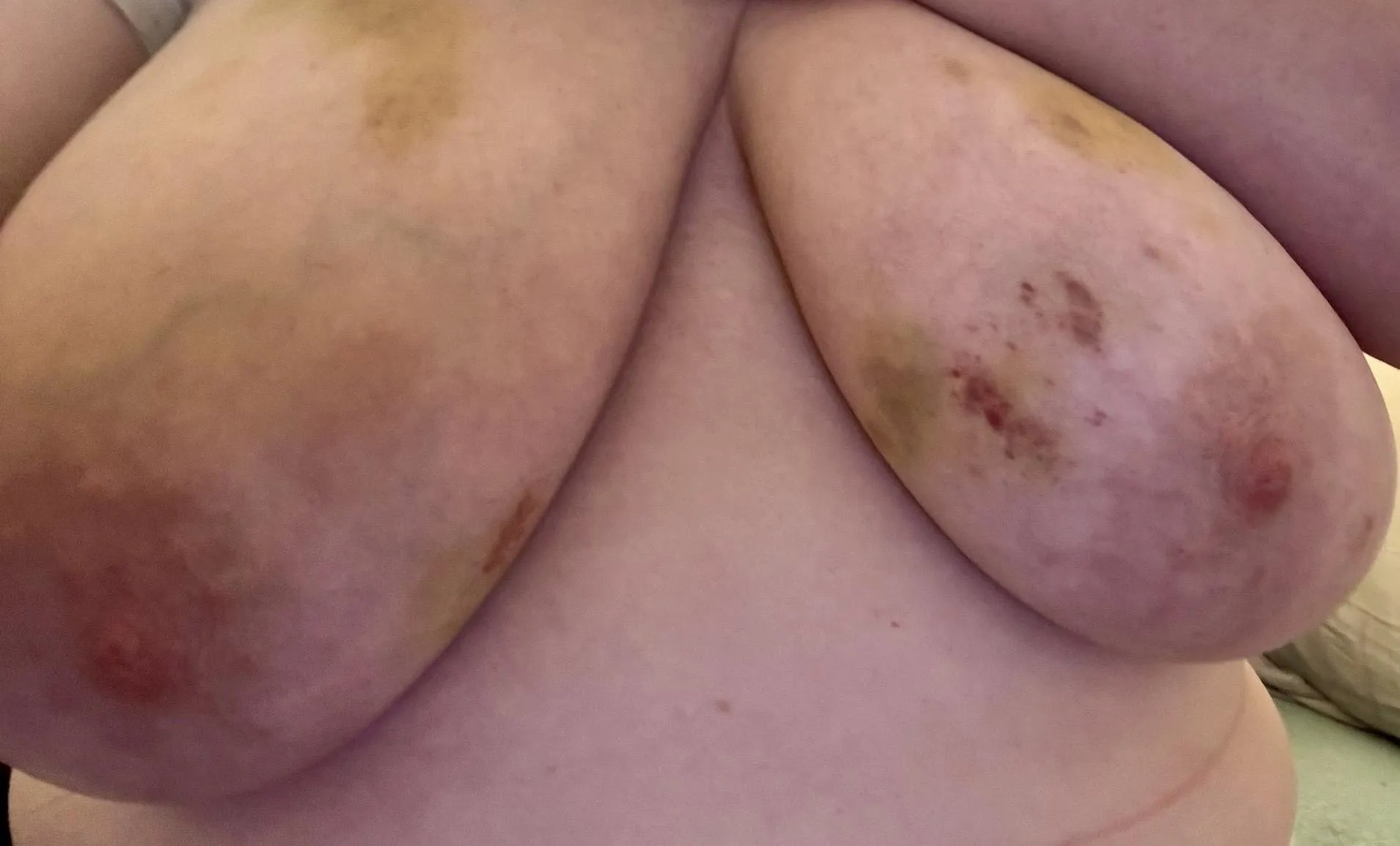 Just a daddy marking his territory on his sexy wife..