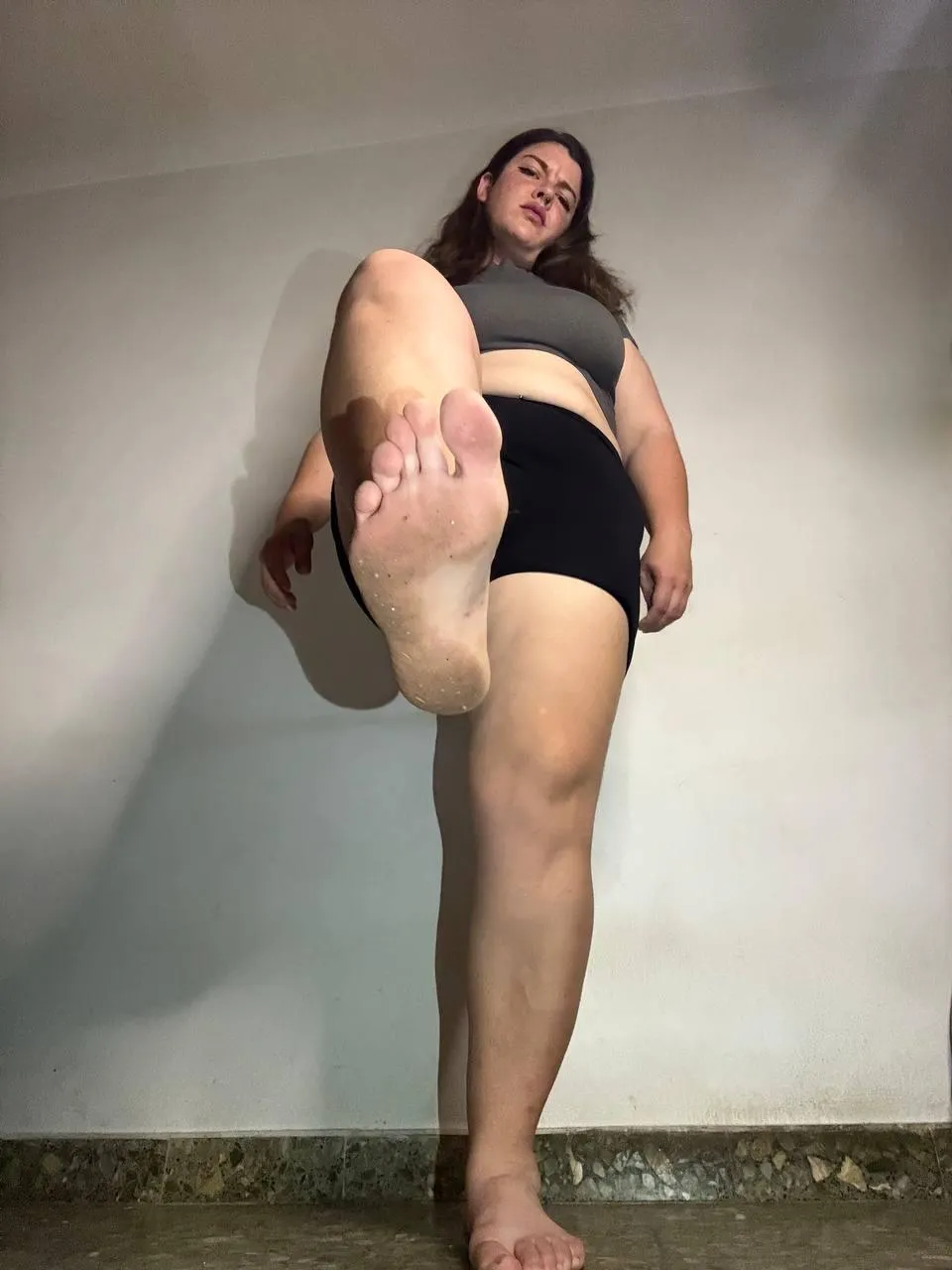 Let's see if you can withstand a stomp on your face.