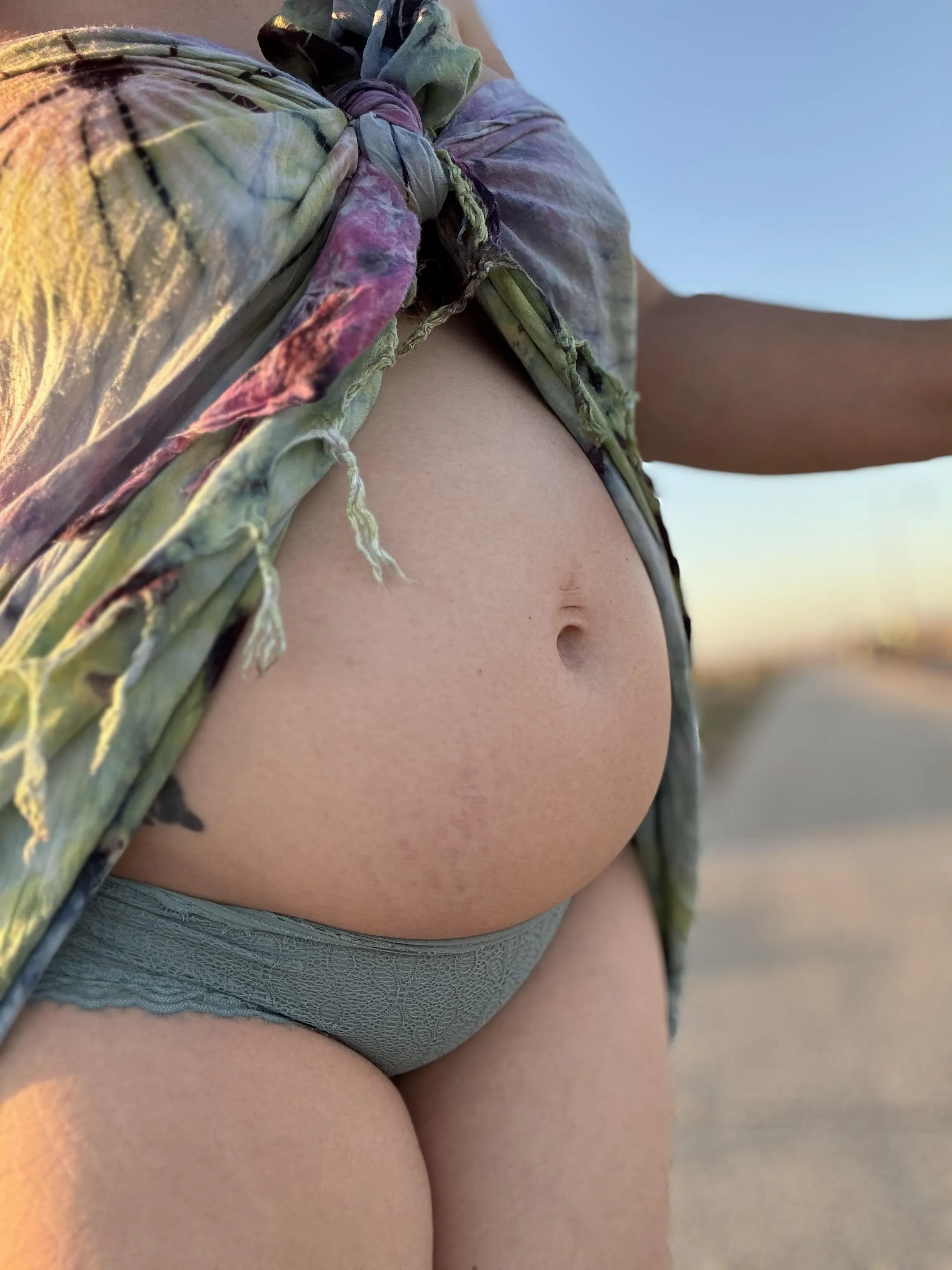 My belly was getting a bit of fresh air today