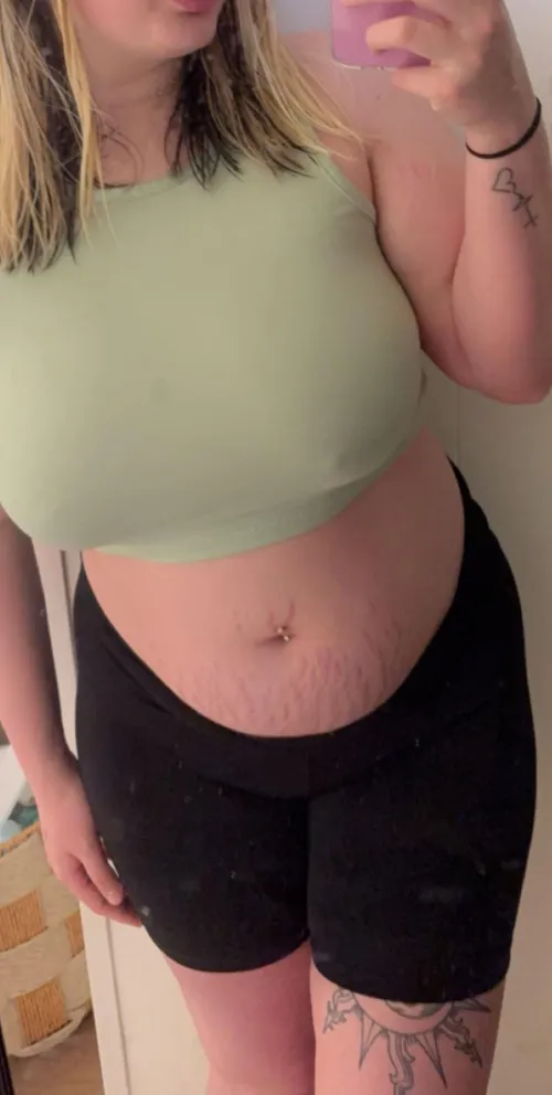 My stretch marks are fresh and they go lower if you wanna see;)