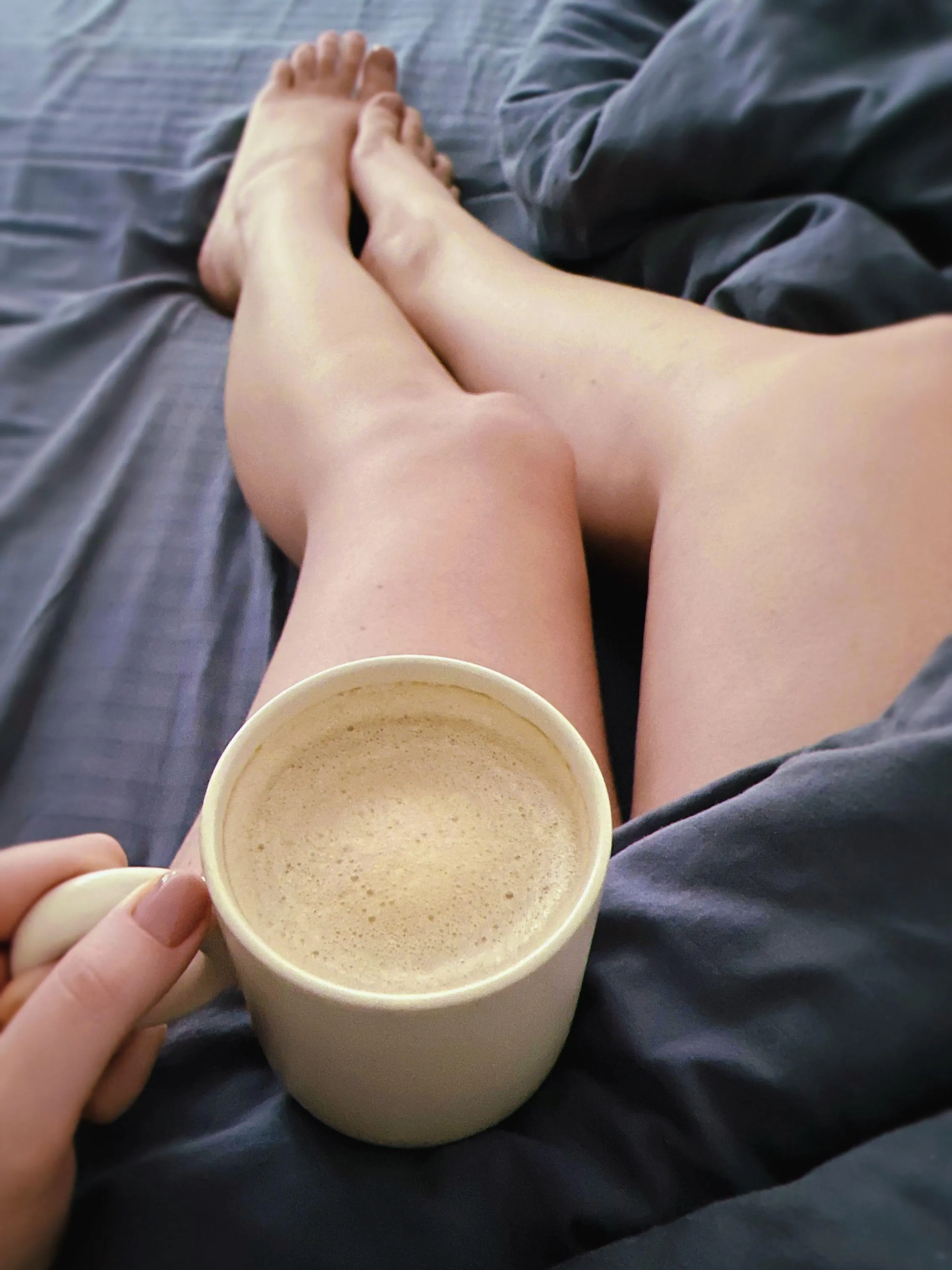 Saturday mornings… just me, my coffee, and my soft feet. Want to join?