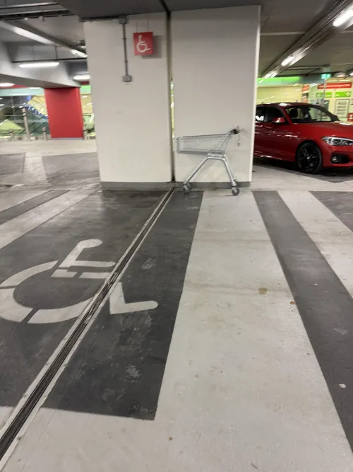 Soliciting whore hanging out in a car park looking to be filled up!