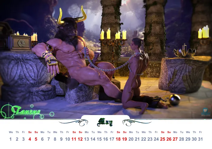 Taurus :3 from our zodiac calendar :3 ( Artwork by me)