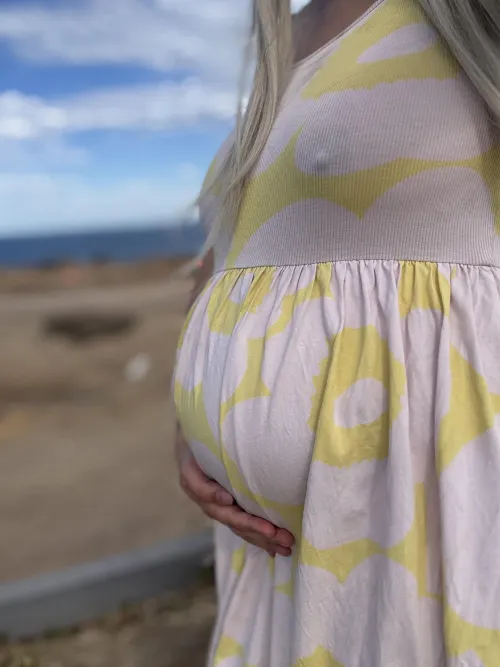 Went for a walk by the cliffs without a bra!