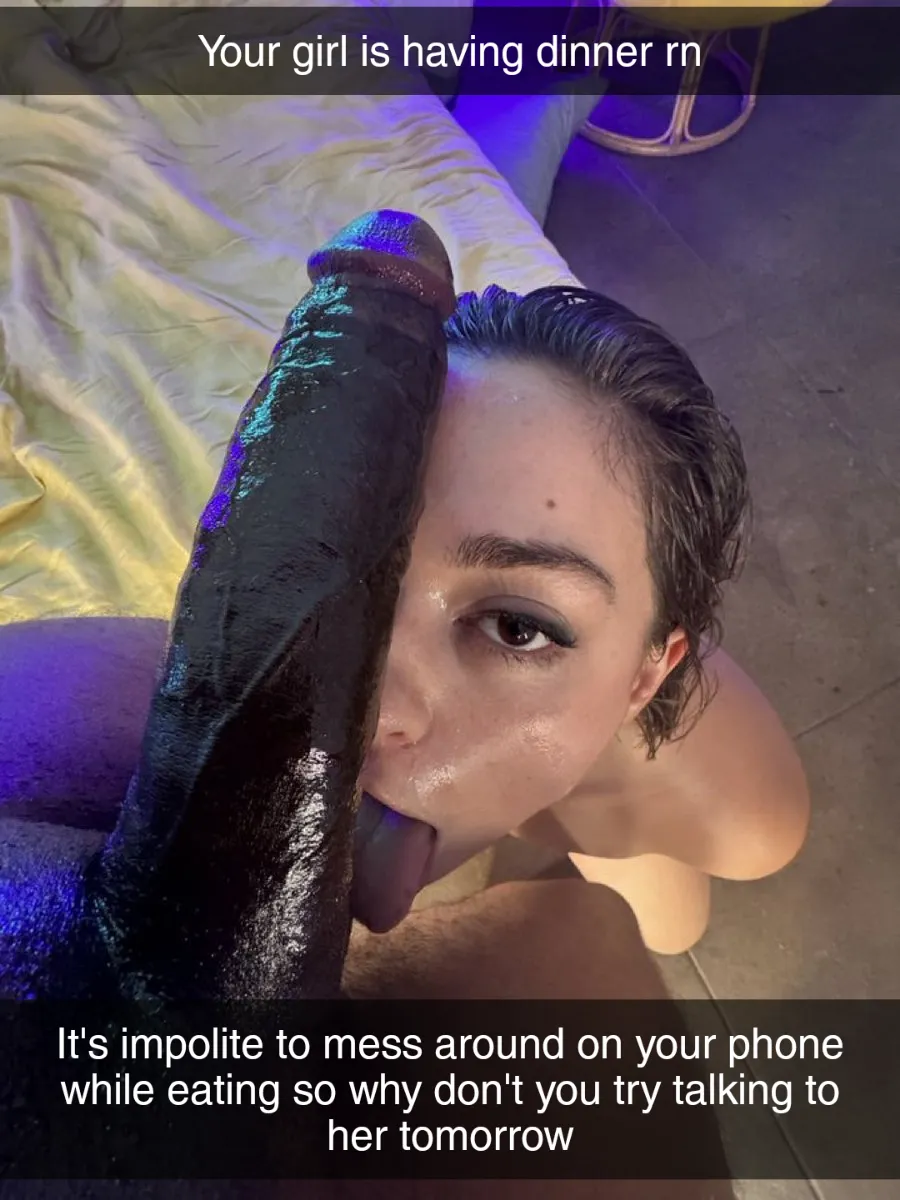 Your gf's roommate has strict table manners.. bedroom manners is more accurate