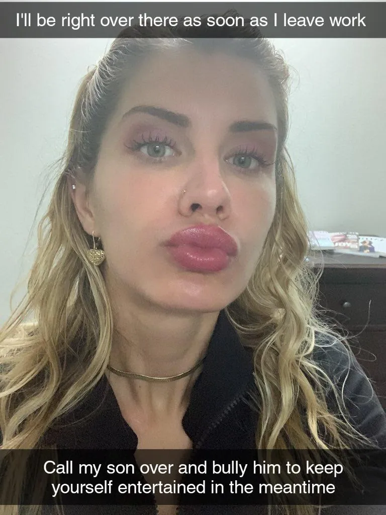 Your slut is still at work but she tells you to bully her son until she can come over