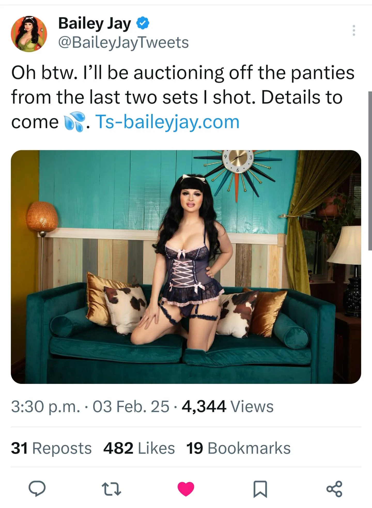 Bailey Jay panty auction