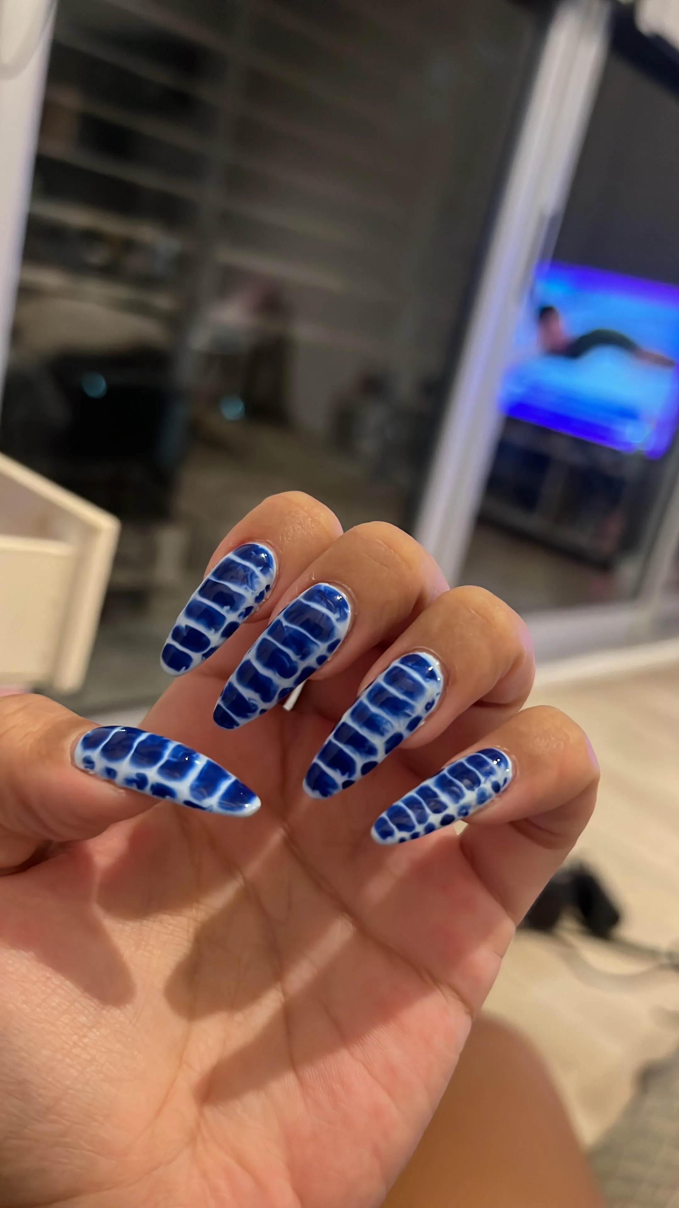 Blue nails