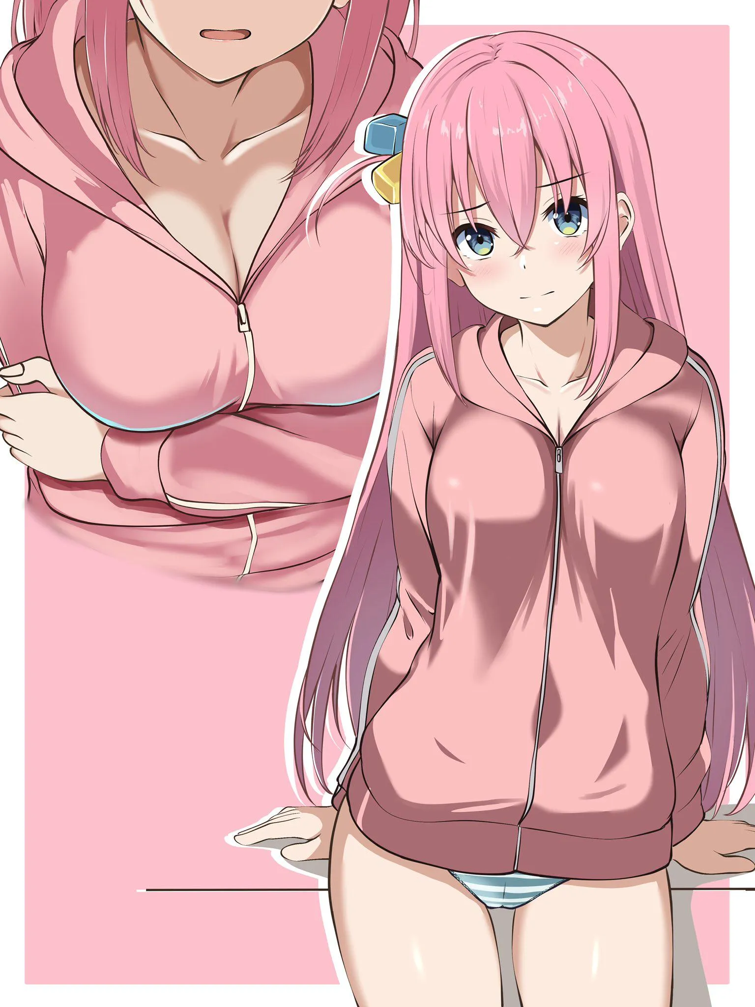 Bocchi Too Embarrassed To Show Her Swimsuit (By @borgbattlerT On X)