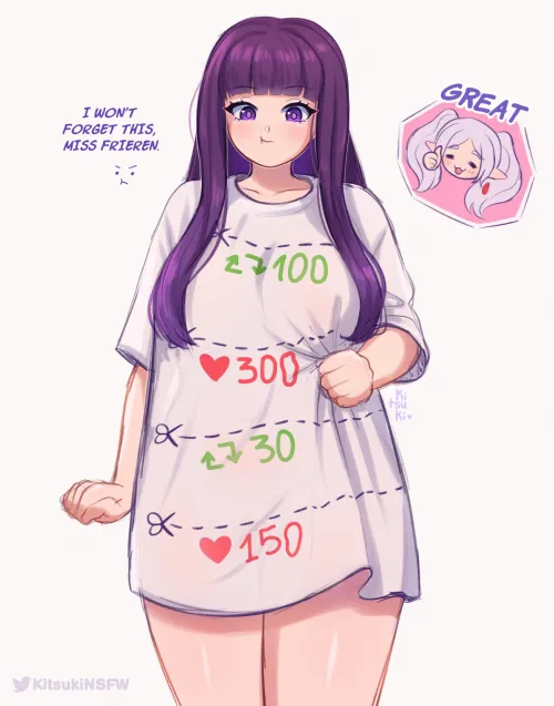 Fern shirt meme [Frieren] rule 34 (KitsukiNSFW)