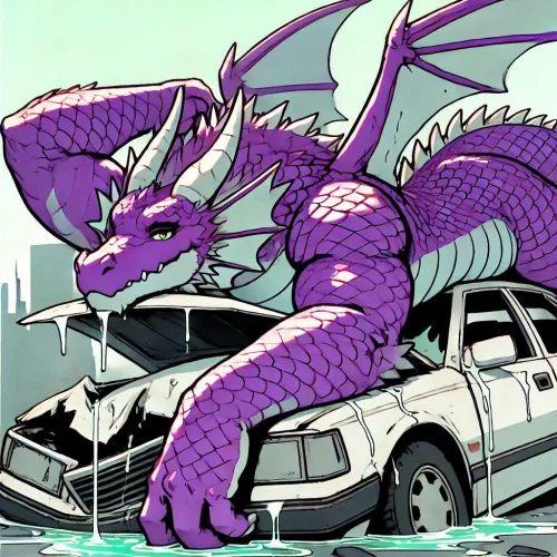 Hitting a pose on a retro junker