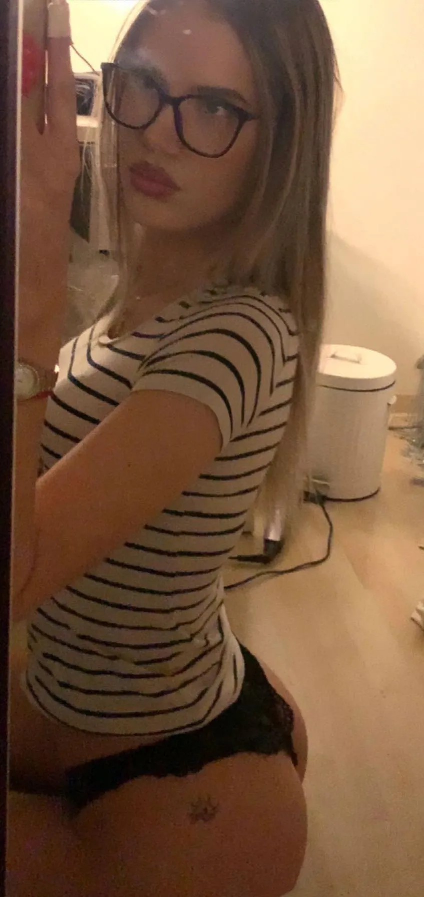 I want to be fucked so hard that my glasses fall off because of your thrusts