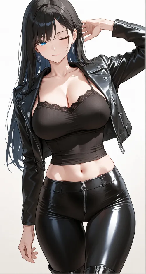 Leather Jacket, Pants, & Boots