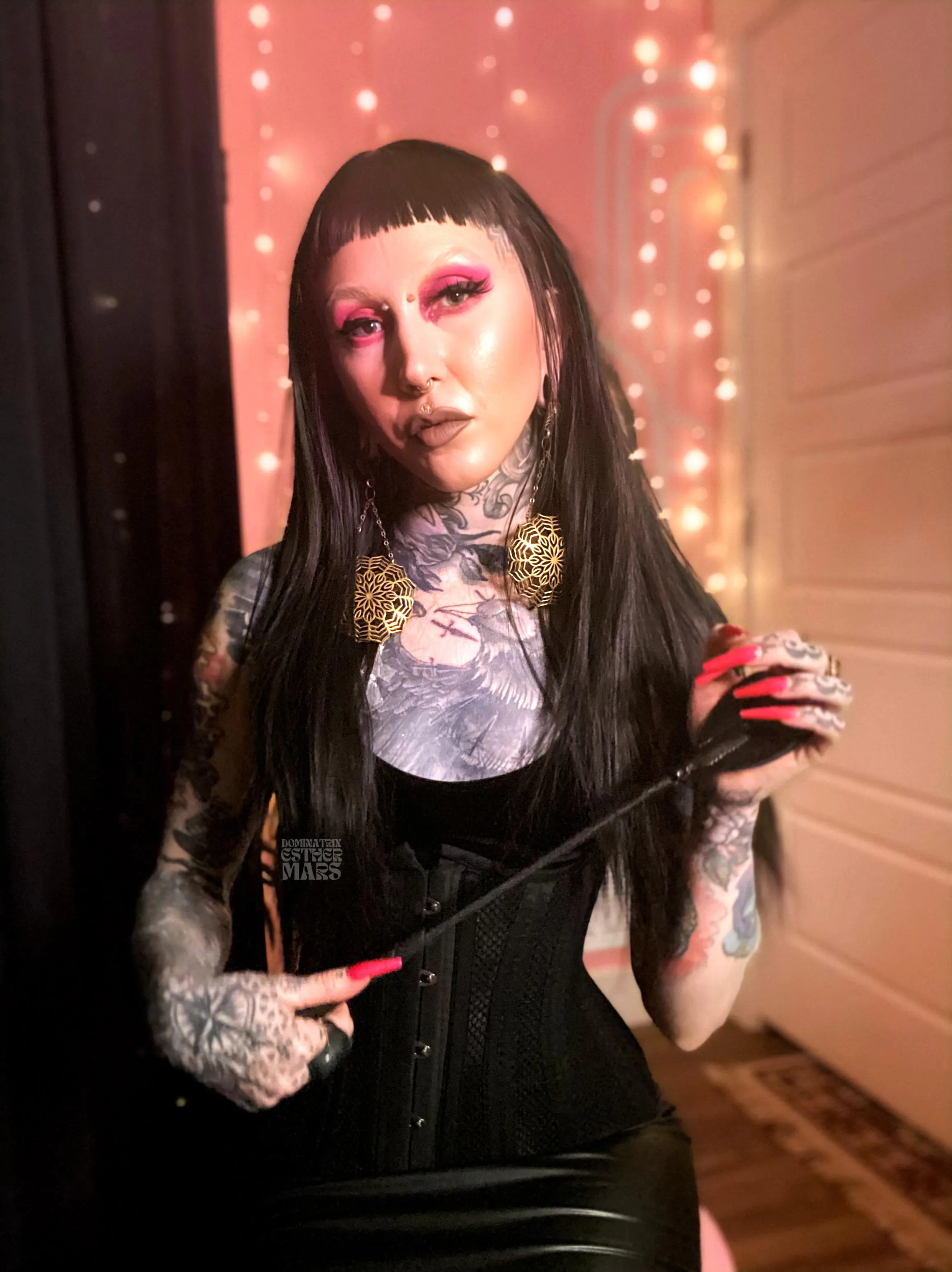 Long Pink Nails & My Riding Crop