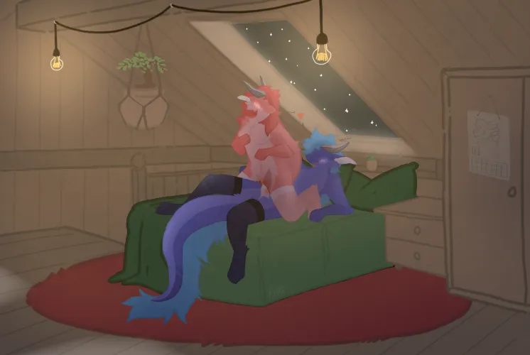 Moonlit attic [MF] Art by me!