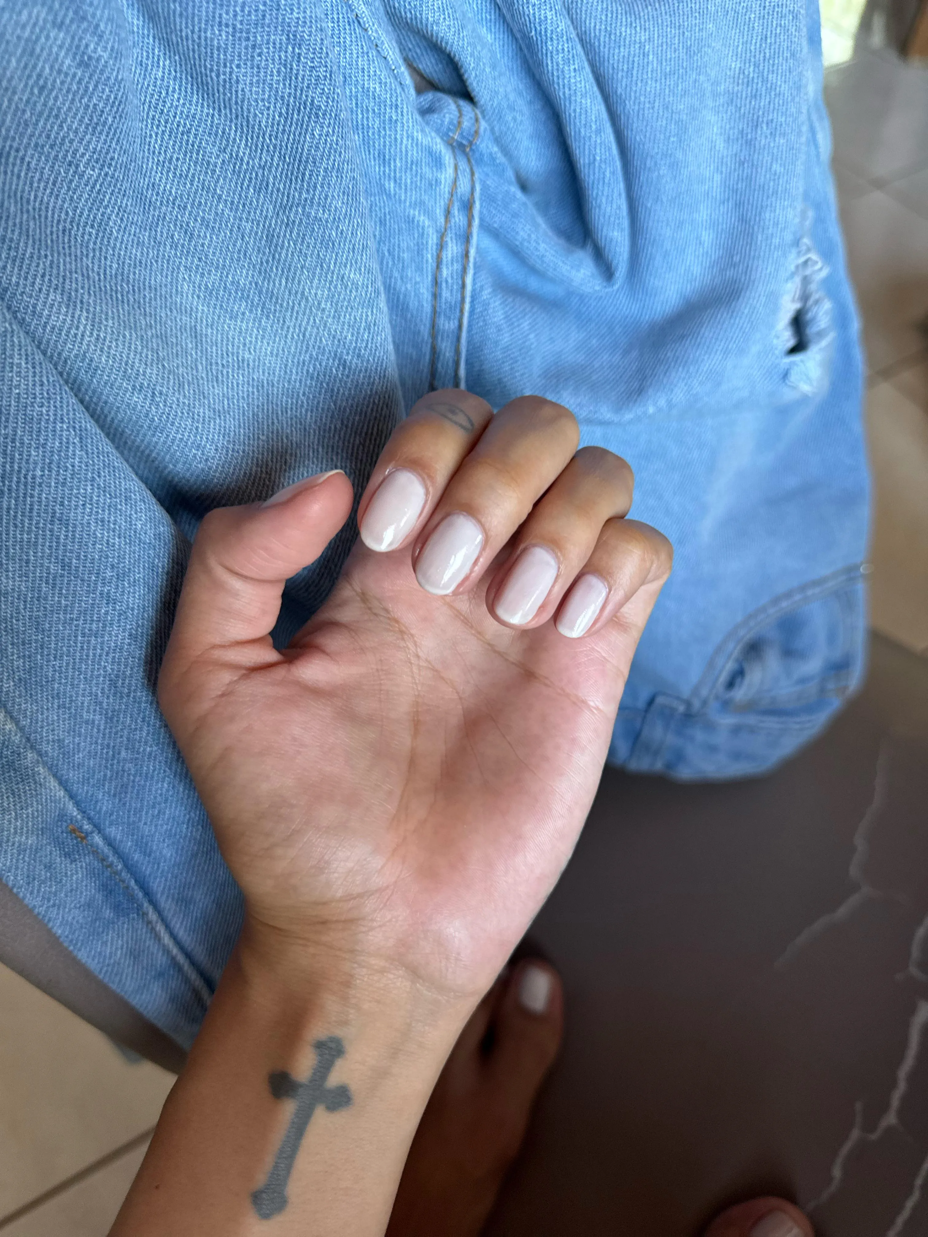 Natural nails, loving this color on me 