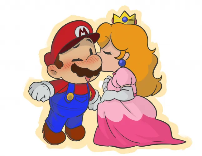 Paper kiss (caroliner draws)