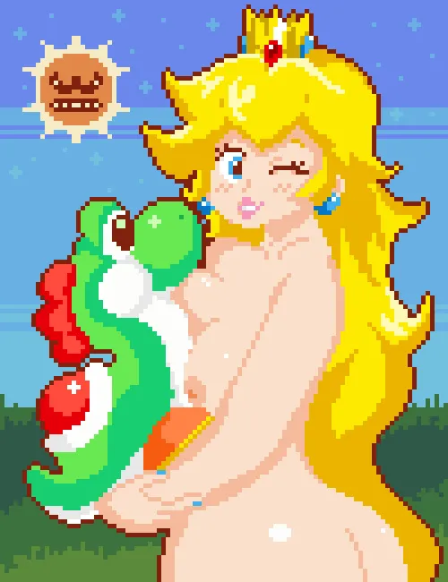 Princess Peach Pixel Art by (ChickenBreasts)