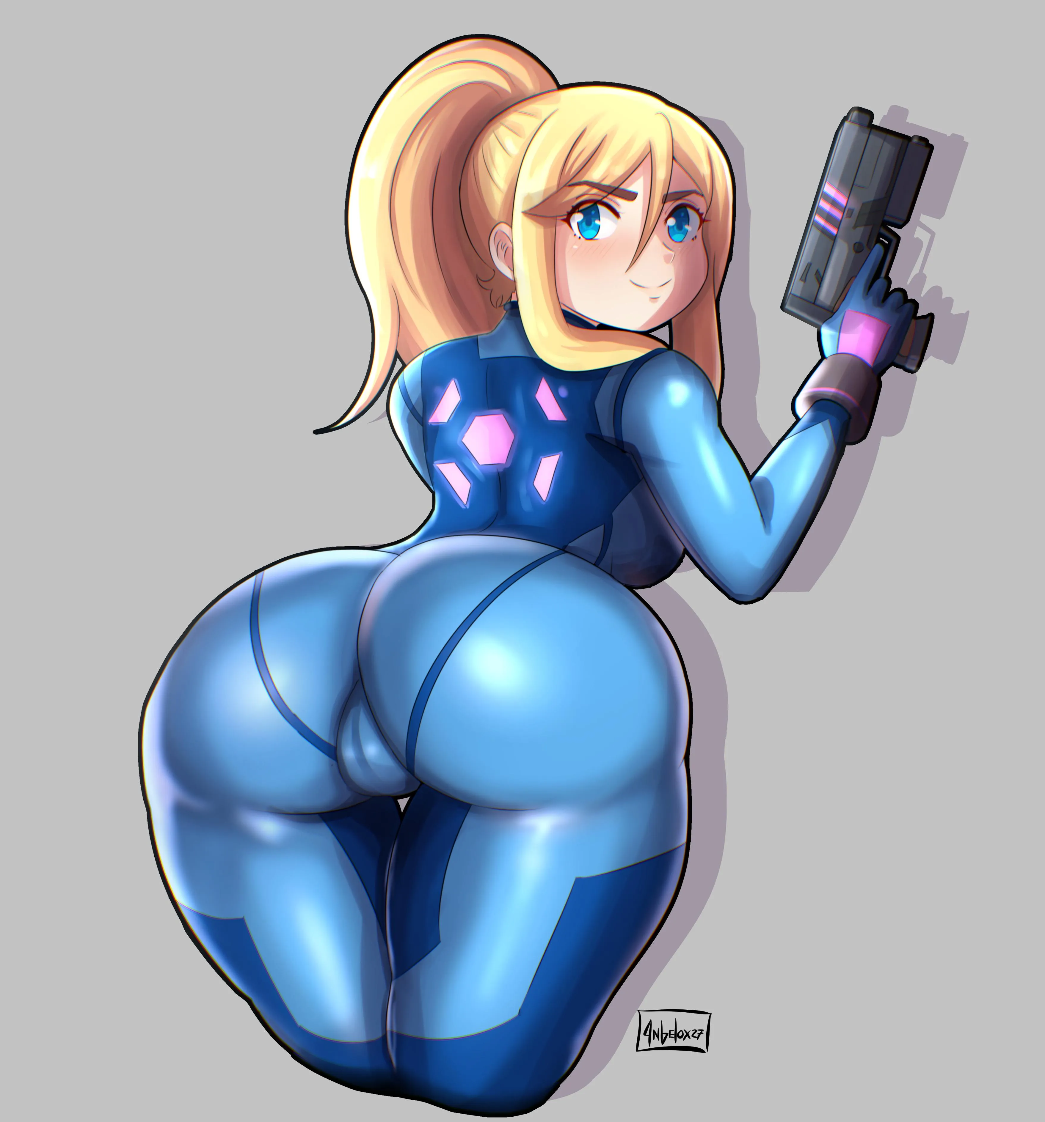 Samus from behind
