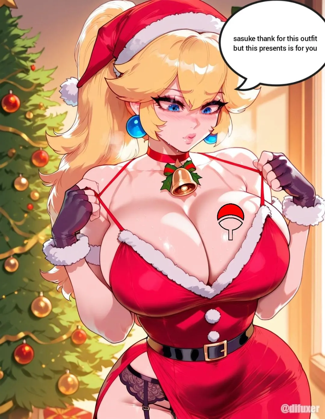 Santa sasuke visit his princess 