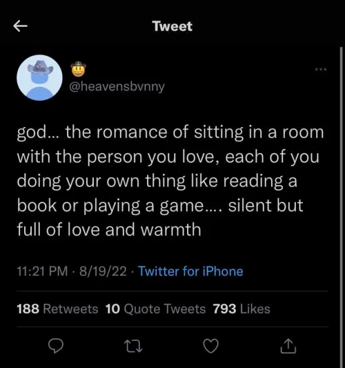 That level of being at ease is nice.