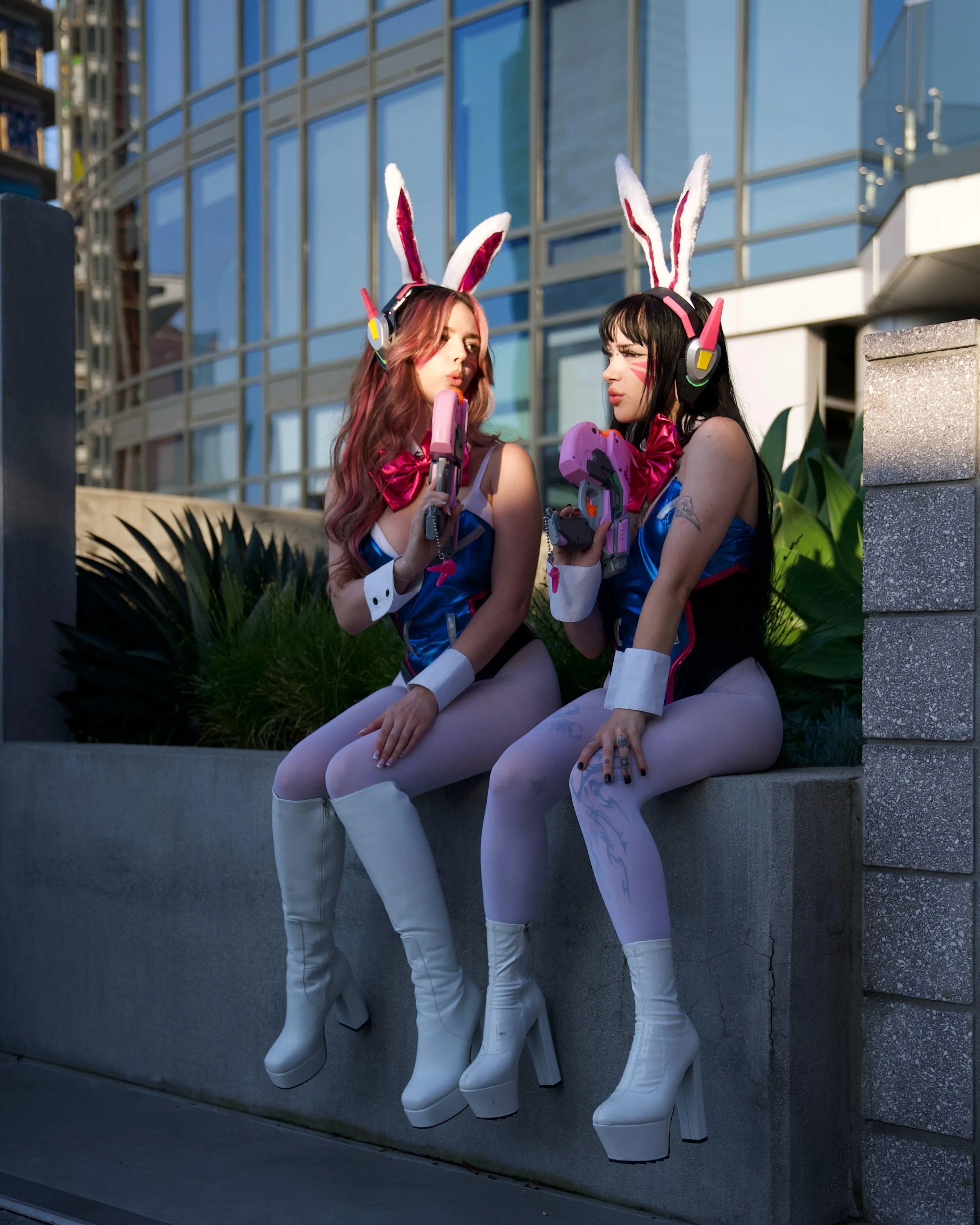 Two bunny D.Vas (by Cyber-goth with u/EvelynLovexoxo)