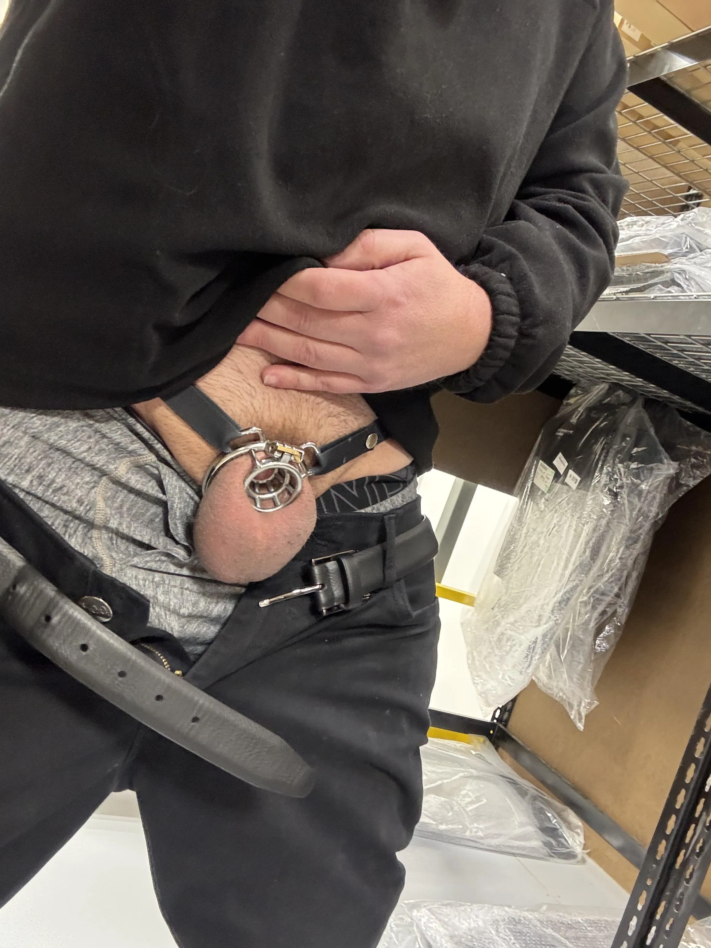 Work time in inverted cage.