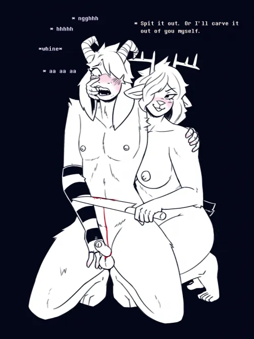 Asriel and Dess Knifeplay