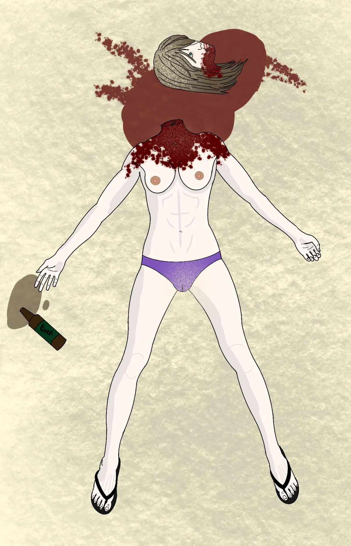 Beach bum brutally beheaded