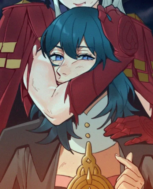 Byleth’s happy place is in Edelgard’s flex (radiostarkiller) [Fire Emblem]