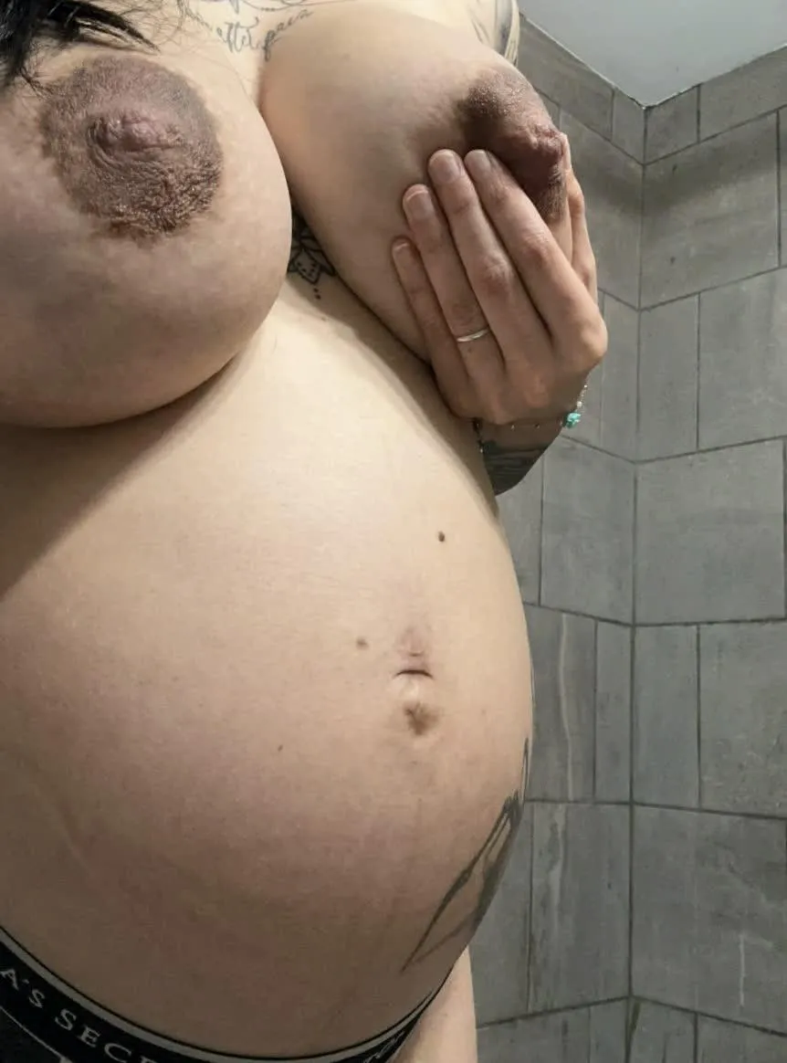 Delicate pregnancy showcased for your captivated viewing