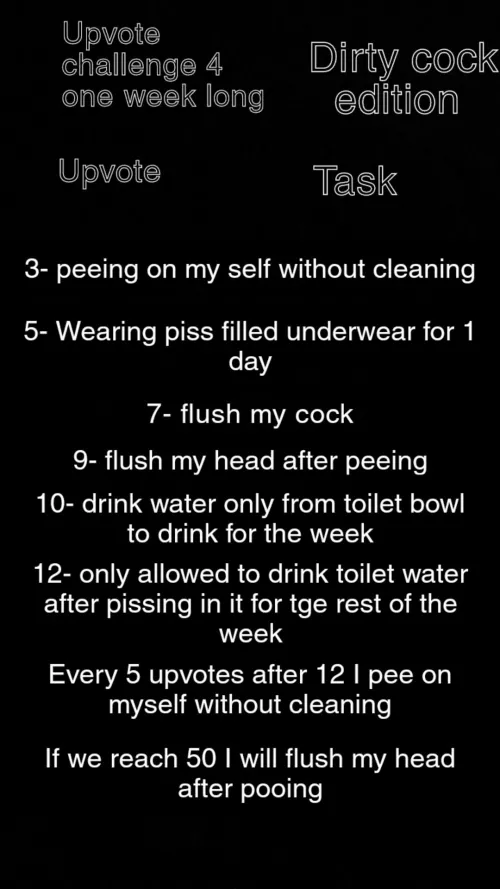 Dirty dick upvote challenge 1
