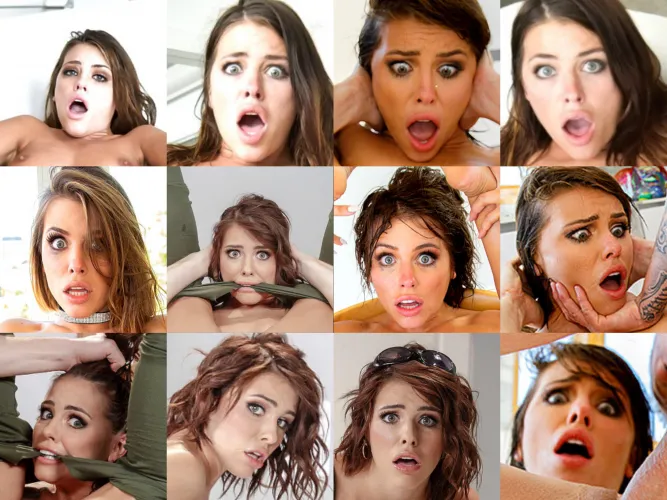 I love that worried/shocked/scared look that Adriana Chechik does when she knows she's about to get her holes wrecked by cock