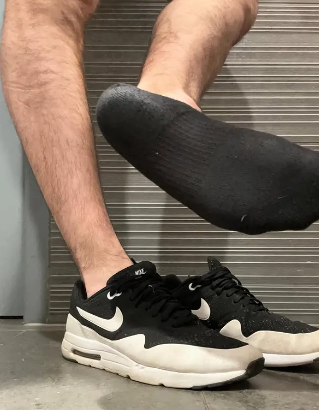 I need a slave under these rank shoes and socks serving me.