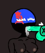 It took forever, but I made a fictional country of mine and one of those cum releasing dildos