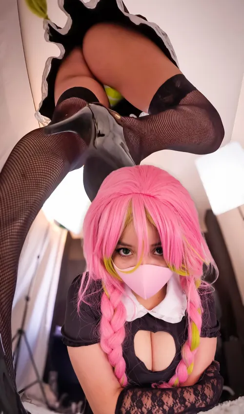 Mitsuri Maid cosplay with two angles by me!! (doujinempress)