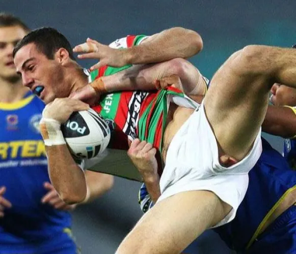 More cock and ball slips from rugby players.