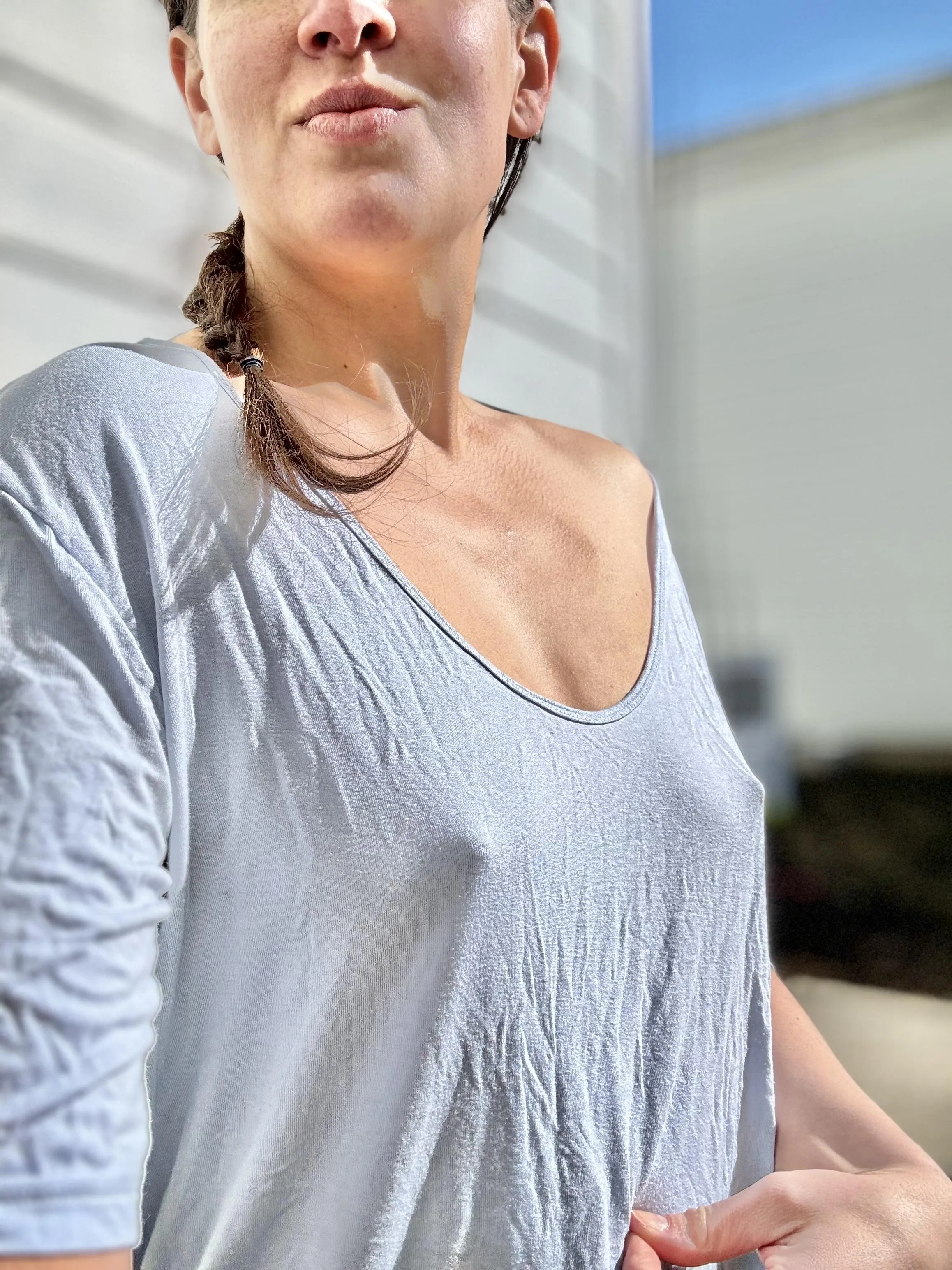 My nipples want to get out and see the sunshine too